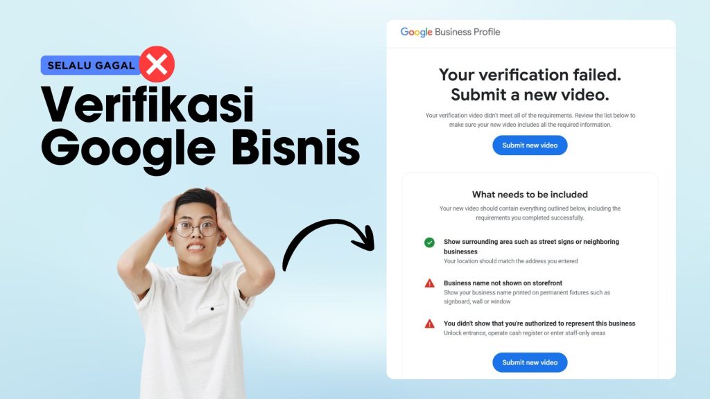 verifikasi google bisnis gagal